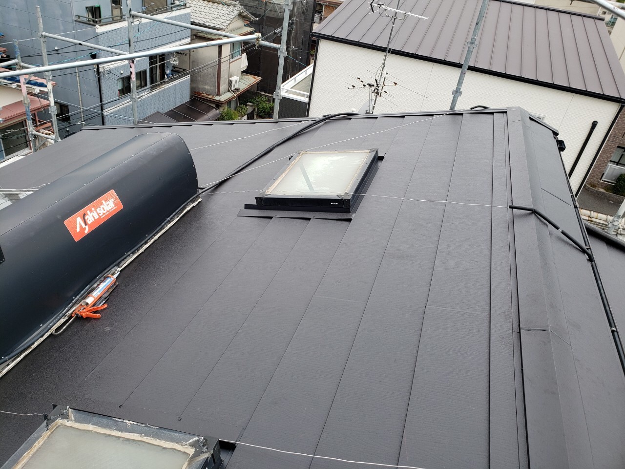 【摂津市】K様邸　外壁塗装・屋根ｶﾊﾞｰ工法